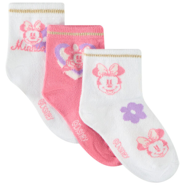 LOT DE 3 CHAUSSETTES NORMALES FANTAISIES MINNIE